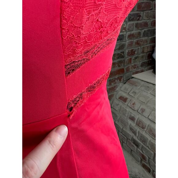 slip dress full slip red 1950s - Picture 6 of 11